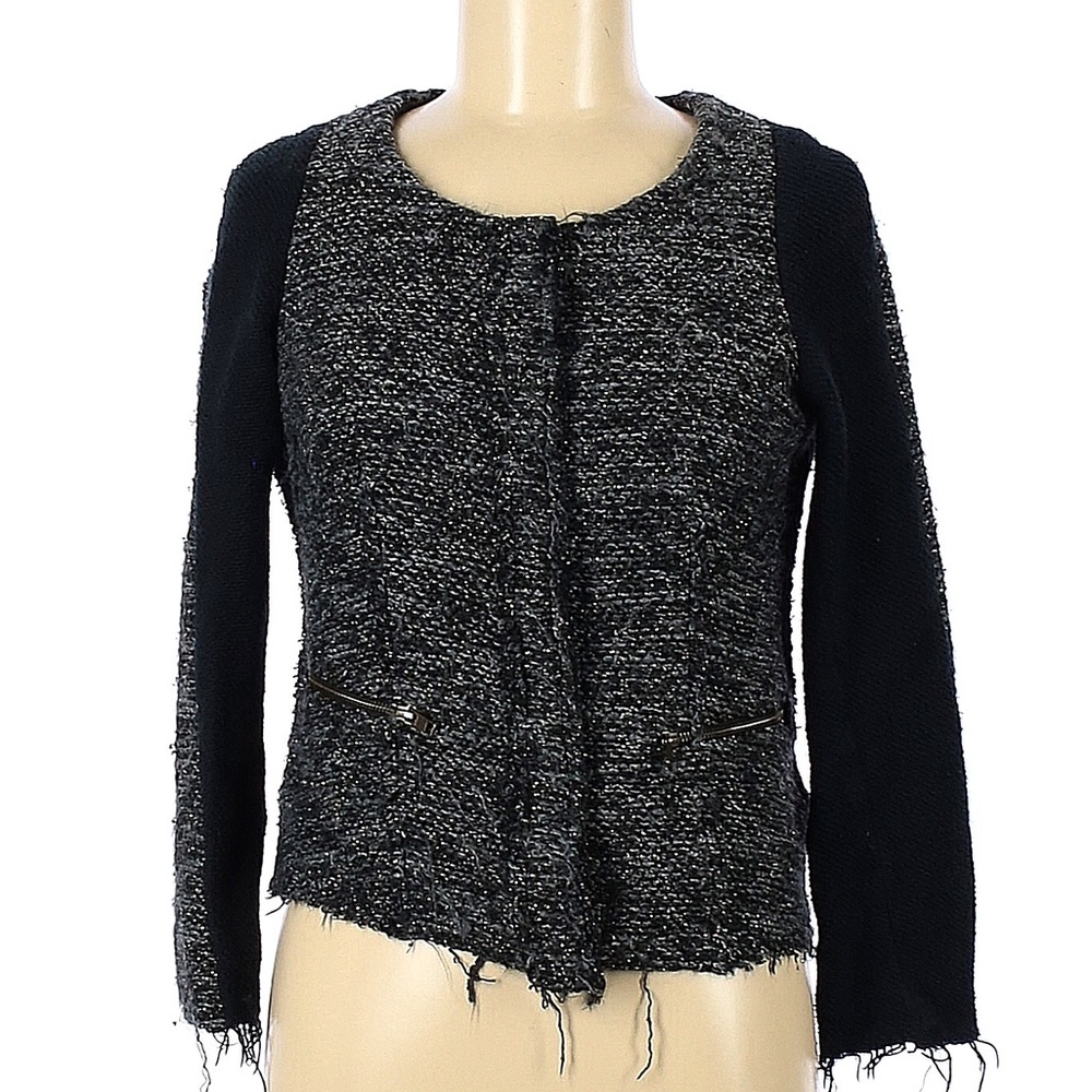 Anthropologie Cartonnier Glimmer Tweed Jacket Blazer Size Medium - Picture 4 of 11